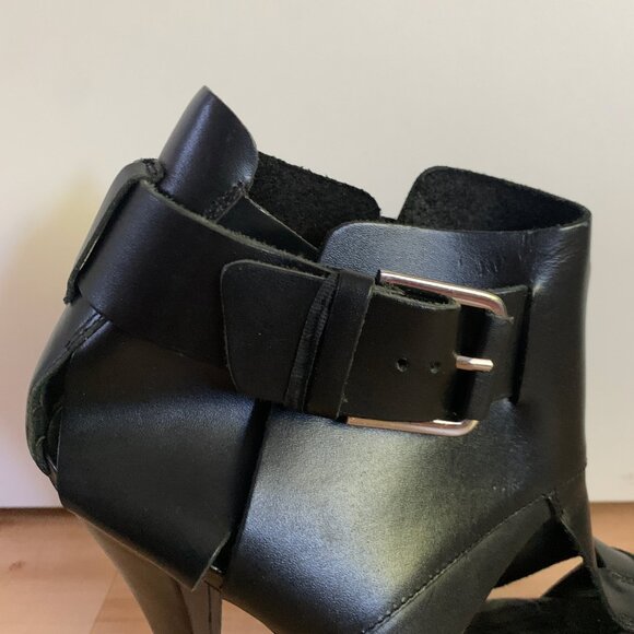 ALDO Shoes Sandal Heel w/ Buckle (Black, EU 39 / US 8.5) - Picture 6 of 11